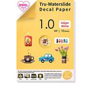 TransOurDream Tru-Water Slide Decal Paper Inkjet White 10 Sheets A4