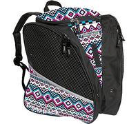 TRANSPACK Ice with Print Design - Bag for Ice Skating (White/Pink/Aqua Aztec)
