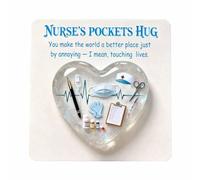 Transparency Acrylic Heart Pocket Hug Card for Nurses, B 1PCS | Multipurpose Acrylic Materials for Nursing Students, Portable Inspirational Card for Medicals Staff, Various Event