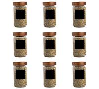 Transparency Glass Jar with Acacias Wood Cap Storage Canister for Storing Snacks and Baking Ingredients Bricklayer Jar with Wooden Lid