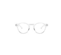 (Transparent, +0.25 strength) Round Blue Light Blocking Reading Glasses Retro Clear Lens Glasses