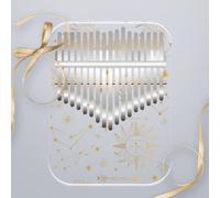 Transparent 17 Key Kalimba with Mini Hammer, Great for Relaxation and Musical Decoration (B)