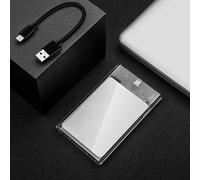 (Transparent) 2.5inch SSD Case SATA To USB3.1 8TB SSD HDD Hard Disk Box (Transparent)