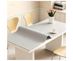 Transparent 3.5mm Thick Table Protector Mat 37"x106" - Easy-Care, Keeps s Clean in Busy Homes & Offices - Grey Color