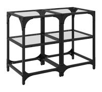 (transparent, 30 x 30 x 45 cm/ 2 pcs) vidaXL Coffee Tables with Transparent Glass Top Side Table End Table Steel