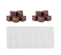 Transparent 3D Chocolate Mould, Plastic Chocolate Mould, Chocolate Mould, Suitable for Making Ice Chocolate Candy Cake or Other Crafts (Square)