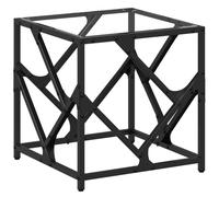 (transparent, 40 x 40 x 41 cm) vidaXL Coffee Table with Transparent Glass Top End Table Side Table Steel