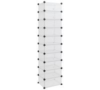 (transparent, 44 x 32 x 174 cm) vidaXL Shoe Rack PP Home Organiser Storage Shelf Black/Transparent Multi Sizes