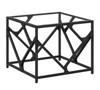 (transparent, 50 x 50 x 41 cm) vidaXL Coffee Table with Transparent Glass Top End Table Side Table Steel