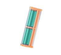 Transparent 6x18650 Power Bank Case 22.5W Fast Charging Powerbank Case LED USB Type C Port Battery Storage Box Orange