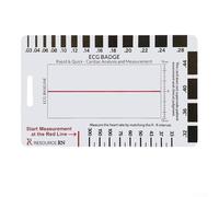 Transparent 7 Step For Ecg Ruler For Heart Rhythm Interpretation With Pr Qrs And St Segment Measurement Blocks(1pcs)