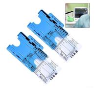 Transparent 7 Step Ruler with Caliper for Stepwise Measurement and Interpretation of Cardiac Parameters and ECG Data with Clear Reference Cards (2pc-B)