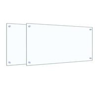 (transparent, 80 x 40 cm) vidaXL Kitchen Backsplash Wall Tile Panel Kitchen Back Wall Tempered Glass