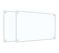 (transparent, 80 x 50 cm) vidaXL Kitchen Backsplash Wall Tile Panel Kitchen Back Wall Tempered Glass