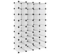 (transparent, 93 x 36.5 x 140 cm) vidaXL Shoe Rack PP Home Organiser Storage Shelf Black/Transparent Multi Sizes