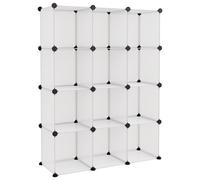 (transparent, 94.5 x 31.5 x 124 cm) vidaXL Storage Cube Organiser PP Shoe Rack Room Divider Multi Colours/Sizes
