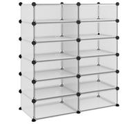 vidaXL Shoe Rack Transparent 94.5x36.5x106 cm PP