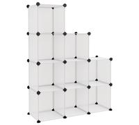 VidaXL Storage Cube Organiser With 9 Cubes Transparent, Clear