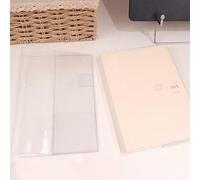 Transparent A5 Notebook Cover, PVC Protective Cover for Planners with Card Slots and Pen Loop, Water-Resistant Book Cover, Compatible with Midori MD A5, Stalogy Journals, 155 x 218 mm