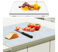 Transparent Acrylic 3mm Cutting Board, 45cm x 40cm Non-Slip, Scratch Resistant with Stop Edge Lip for Kitchen Counter, Meat Cutting Board for Home, Restaurant