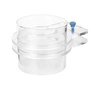 Transparent Acrylic Adjustable Aquarium Fish Feeder, Fish Feeding Ring for Tank, Prevents Food Waste with Customizable Height and Rust - Free Plastic Screws (90mm)