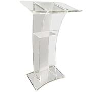 Transparent Acrylic - Adjustable Lectern for Office or Conference Standing Pulpit for Presentats Events & Public Speaking