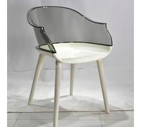 Transparent Acrylic Arm Chair, Crystal Clear Design for Modern Living Spaces, Dressing, Dining, Office, and Restaurant Use