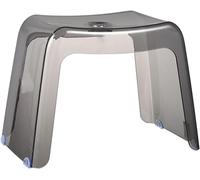 Transparent Acrylic Bathroom Stool Non Slip Footrest for Shower Kitchen Bedroom & Living Room Stylish Grey Bathroom Stool for Safe & Comfortable Seating