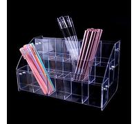 Transparent Acrylic Brush Display Case, Make Up Tool Organiser, Practical Stationery Storage Box for Artists, Writers, Smooth Surfaces