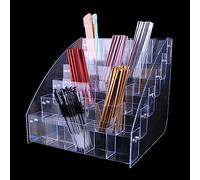 Transparent Acrylic Brush Display Case Makeup Tool Organizer Practical Stationery Store Storage Box for Artists Writers High Capacity