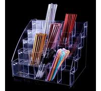 Transparent Acrylic Brush Display Case Makeup Tool Organizer Practical Stationery Store Storage Box for Artists Writers High Capacity