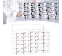 Transparent Acrylic Cell Phone Locker - 30 Slot with Locks, Perfect for Classrooms, Meeting Rooms, Labs, Gyms - 40 Grids for Secure Storage, Space-Saving Design