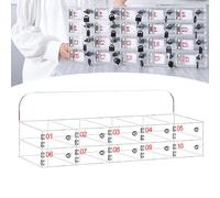 Transparent Acrylic Cell Phone Locker - 40 Compartment Security Cabinet with Locks for Classrooms, Meeting Rooms, Labs & Gyms, 10 Slot Design, Perfect for nized Storage
