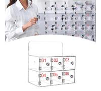 Transparent Acrylic Cell Phone Locker - 40 Compartments with Locks, Ideal for Classrooms, Meeting Rooms, Labs & Gyms, 6 Slots, Durable & Secure Storage Solution.