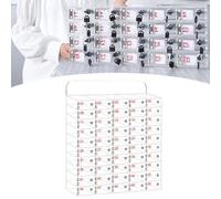 Transparent Acrylic Cell Phone Locker with 40 Grids & Lockable Doors - Perfect for Classrooms, Meeting Rooms, Labs & Gyms, 50 Slots, Space-Saving Design.