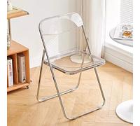 Transparent Acrylic Chairs, Modern Clear Accent Side Chair with Chrome Frame, PP Plastic Living Room Seat for Weddings and Events, Indoor or Outdoor Use