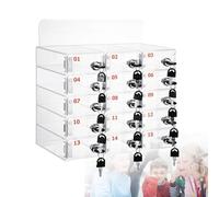 Transparent Acrylic Charging Station for Cell Phones 15 Slot Secure Storage for Schools Factories & Institutions Stylish Mobile Device with Port