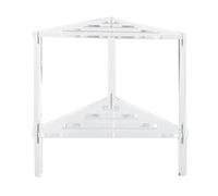 Transparent Acrylic Corner Shower Stool, Double-Level Shower, Stylish Bath Corner Bench | Lours Lourn Bath Chair for Ultimate Comfort and Space-Saving Design