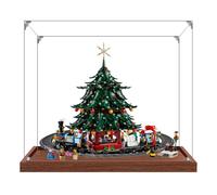 Transparent Acrylic Display Case for Lego 10361+41843 Christmas Tree TrainBlocks Building Model, Clear Box, Storage Box, Dustproof Box (Model not Included) (2mm)