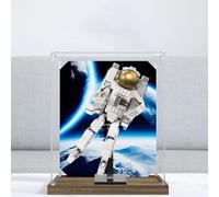 Transparent Acrylic Display Case,for Lego 31152 Space Astronauts Model ,Clear Box,Storage Box,Display Box,Compatible with 31152 Model. (Display Box only ) (Wooden Base)
