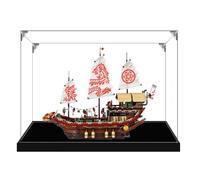 Transparent Acrylic Display Case for Lego 70618 Destiny's Reward Model, Clear Box, Storage Box, Dustproof Box (Model not Included) (Black Base 3mm)