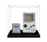 Transparent Acrylic Display Case for Lego 72046 Game Console Model, Clear Box, Storage Box, Dustproof Box (Model not Included) (Black Base 3mm)