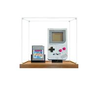 Transparent Acrylic Display Case for LEGO 72046 Mario Game Console - Collectible Showcase / Gift Box / Dust-proof Case / Storage Container (Display Case Only) (Wood-tone)