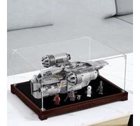Transparent Acrylic Display Case,for Lego 75292 Transport Vehicle Model ,Clear Box,Storage Box,Display Box,Compatible with75292 Model. (Display Box only) (Black Walnut)