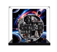 Transparent Acrylic Display Case for Lego 75419 Death Star Legion Model, Clear Box, Storage Box, Dustproof Box (Model not Included) (Black Base)