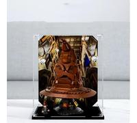 Transparent Acrylic Display Case,for Lego 76429 Magic Hat Model ，Clear Box,Storage Box,Display Box,Compatible with76429 Model. (Display Box only) (Black Base)