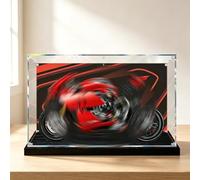 Transparent acrylic display case for LEGO Technic 42107, Ducati motorcycle design display case gift (model not included). (B)