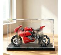 Transparent acrylic display case for LEGO Technic 42107, Ducati motorcycle design display case gift (model not included). (A)