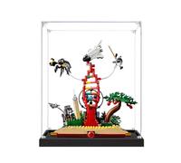 Transparent acrylic Display Gase for Le-go 21355 Knowledge is power Model, Transparent box, storage box, Display box, Compatible with 21355 model (Display Case Only) (Black base -3mm)