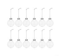 Transparent Acrylic Fillable Christmas Tree Ornaments, Clear Shatterproof Baubles for Decorations, Personalised Hanging Balls for Wedding Party Home Holiday Decor(10cm)